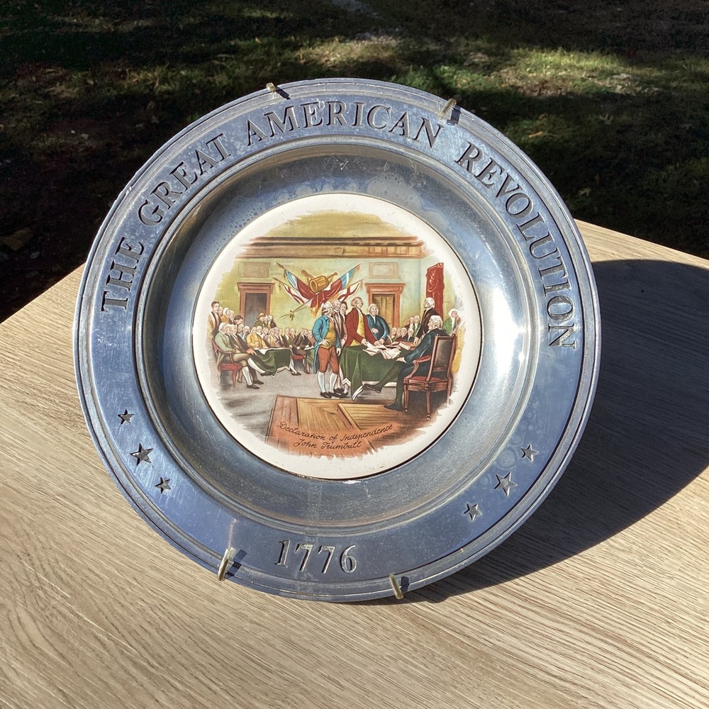 The Great American Revolution 1776 Plate‎ Declaration of Independence Pewter